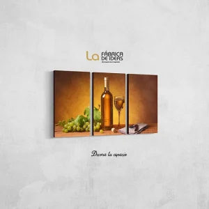 Cuadro Decorativo Bodegon Vino