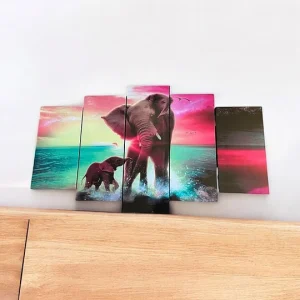 Cuadro Decorativo Elefante familia