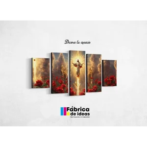 Cuadro Decorativo Jesus rosas