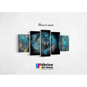 Cuadro Decorativo Lobo abstracto