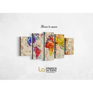 Cuadro Decorativo Mapa Mundi