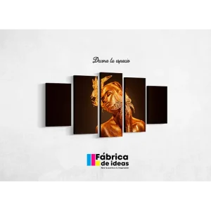 Cuadro Decorativo Mujer Dorada