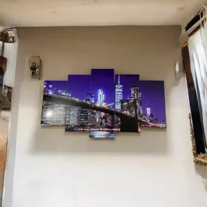 Cuadro Decorativo Puente nueva york noche