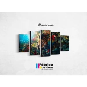 Cuadro Decorativo  Animales selva colombiaa